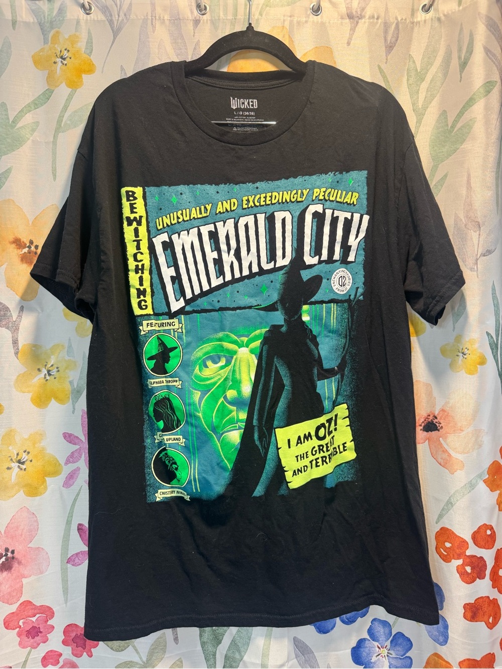 Wicked Emerald City Graphic T‑Shirt - Black/Green